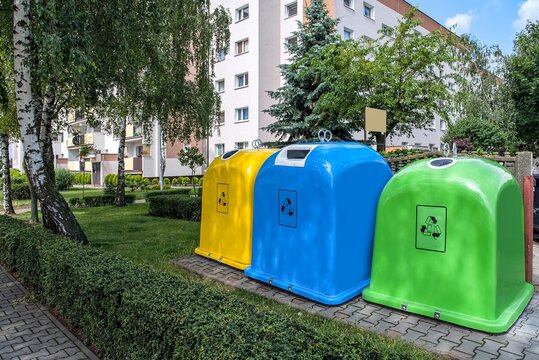 street garbage collection containers