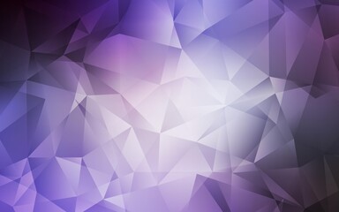Fototapeta premium Light Purple vector polygon abstract backdrop. Glitter abstract illustration with an elegant triangles. New template for your brand book.