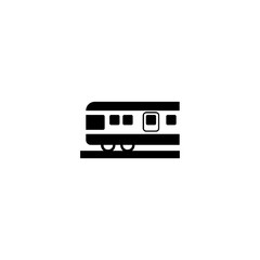 Railway Flat Vector Icon. Isolated Train Illustration Symbol - Vector