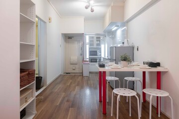 Kitchen corner in the room at the condominium