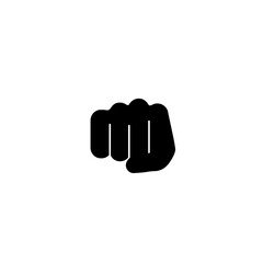 Fist vector flat Icon. Oncoming fist hand emoji illustrations