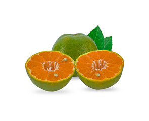 fresh orange fruit on white background,isolated