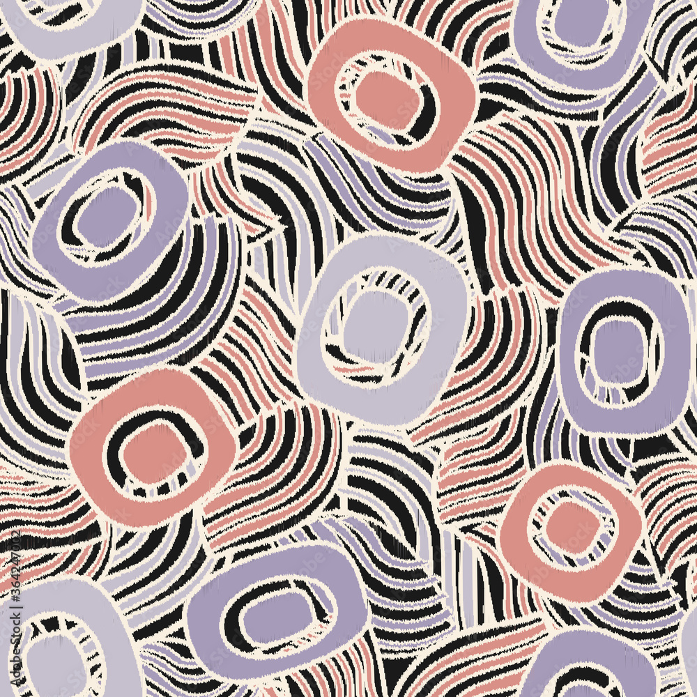 Poster Seamless abstract pattern with the image of geometric shapes and lines. 
