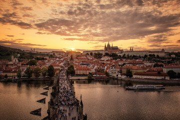 charles bridge in prague,Czech Republic