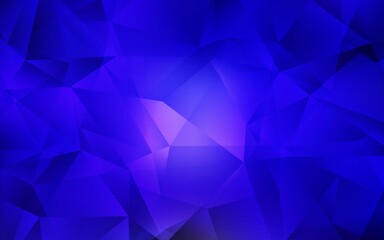 Fototapeta premium Dark BLUE vector gradient triangles texture. Modern abstract illustration with triangles. Completely new template for your banner.