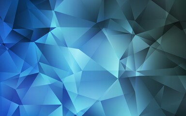 Light BLUE vector abstract polygonal pattern. Colorful abstract illustration with triangles. Textured pattern for your backgrounds.
