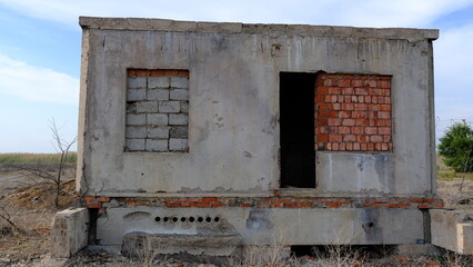
Abandoned houses on personal plots in Russia.