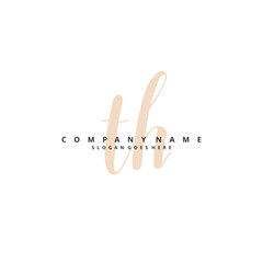T H TH Initial handwriting and signature logo design with circle. Beautiful design handwritten logo for fashion, team, wedding, luxury logo.