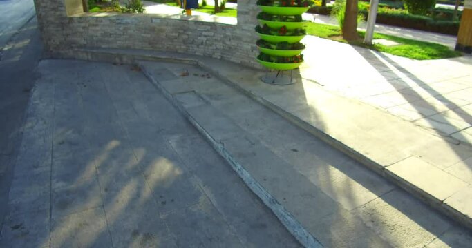 Karaj. IRAN. Hamoon Park, The entrance to the park and the street next to it, Tilt-up C395