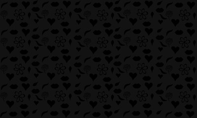 Black Love symbols pattern Background