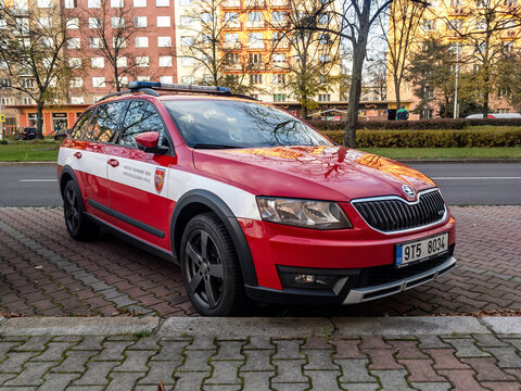 Skoda Octavia Combi estate wagon car of Czech Fire Rescue Department of Moravia-Silesia (Hasicsky Zachranny Sbor Moravskoslezskeho Kraje)
