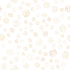 Light Orange vector seamless abstract pattern with flowers. Colorful illustration in doodle style with flowers. Pattern for trendy fabric, wallpapers.