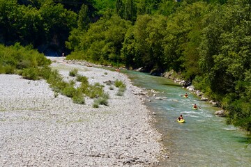 canotage  baignade a saillans drôme france