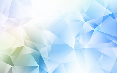 Obraz premium Light Blue, Green vector polygonal background. Triangular geometric sample with gradient. Triangular pattern for your design.