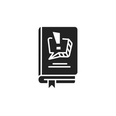 Comics and manga black glyph icon. A medium used to express ideas through images, often combined with text. Pictogram for web page, mobile app, promo. UI UX GUI design element
