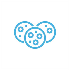 cookie icon flat vector logo design trendy