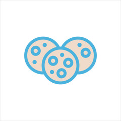 cookie icon flat vector logo design trendy