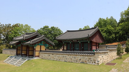 chinese pavilion in the park