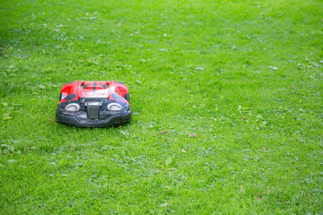 Robotic automatic lawnmower for garden improvement and grass trimming in the yard