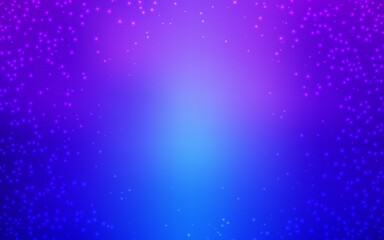 Light Pink, Blue vector background with galaxy stars. Shining illustration with sky stars on abstract template. Smart design for your business advert.
