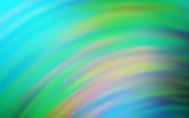Light Blue, Green vector texture with curved lines. A sample with colorful lines, shapes. Colorful wave pattern for your design.