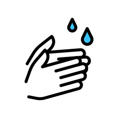 Obraz premium Hand washing symbol icon vector