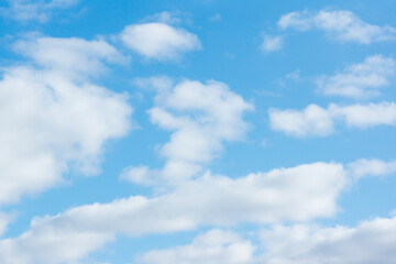 Naklejka na ściany i meble blue sky with light white clouds