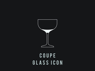 coupe Wine glass outline icon. Vector illustration. single high quality outline symbol for web design or mobile app. Wineglasses thin line signs for design logo, visit card, etc.