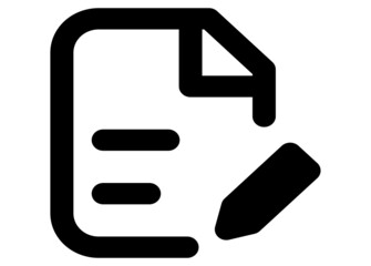 document editing icon, edit icon. isolated sign symbol