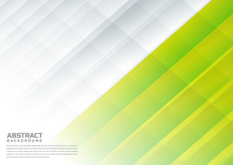 Abstract diagonal white, lemon green on background.