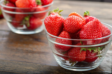 organic strawberries on the table