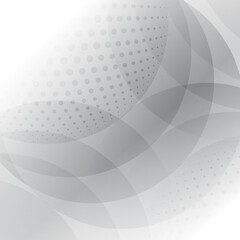 Abstract gray circles overlapping with halftone dot.