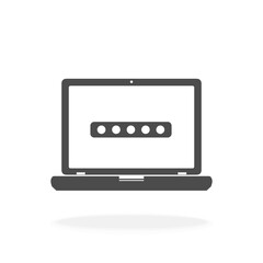 Online Computer Login Password - Vector Icon Illustration Sign 