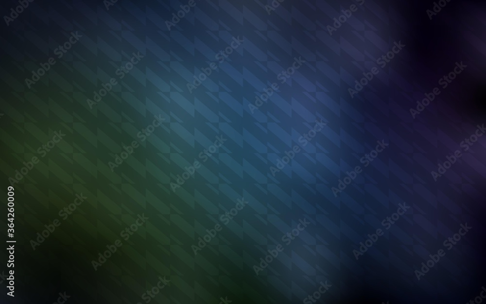 Poster dark blue, green vector texture with colored lines. lines on blurred abstract background with gradie
