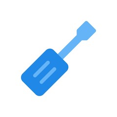 Screwdriver icon illustration in flat design style. Repair tool symbol.