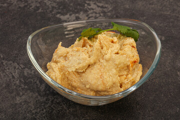 Vegan dietary cusine - humus snack