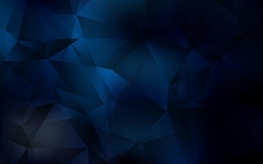 Dark BLUE vector triangle mosaic background. Creative illustration in halftone style with triangles. Textured pattern for your backgrounds.