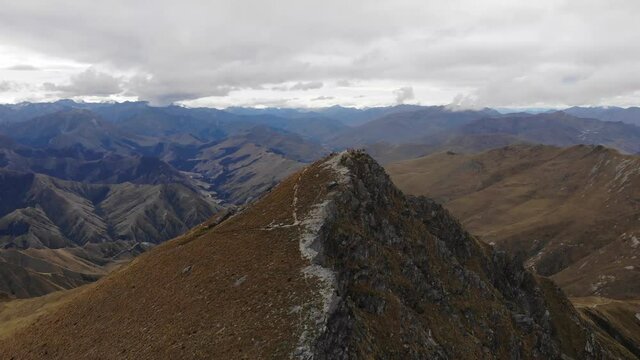 Overview of Ben Lemont summit, New Zealand