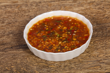 Thai style spicy chilli sauce