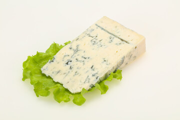 Italian traditional gorgonzola cheese isolated