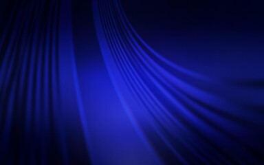 Dark BLUE vector template with bent lines. Creative illustration in halftone style with gradient. Brand new design for your ads, poster, banner.