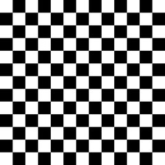 Checker, chess square black and white abstract background. Seamless pattern with squares ornament.