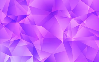 Light Purple vector abstract polygonal template. Glitter abstract illustration with an elegant triangles. Completely new template for your banner.