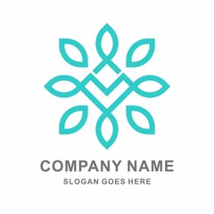 Flowers Cosmetic Fashion Beauty Business Company Vector Logo Design