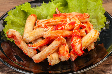 Natural luxury crab meat fillet