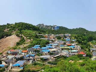 Mokpo-si, South Korea - 7th July 2020 : Scenery arond Borimadang, Mokpo-si, Jeollanam-do, South Korea