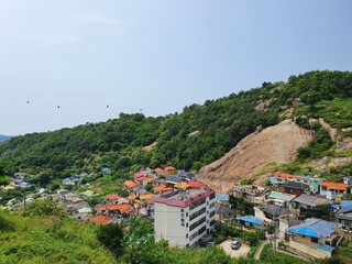 Fototapeta na wymiar Mokpo-si, South Korea - 7th July 2020 : Scenery arond Borimadang, Mokpo-si, Jeollanam-do, South Korea
