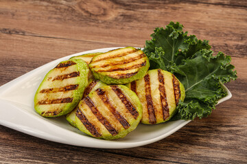 Vegan cuisine Grilled zucchini slices