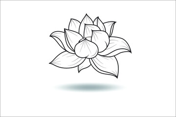 Floating lotus flower of the east asian - obrazy, fototapety, plakaty