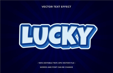 Fototapeta premium Lucky editable text effect